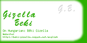 gizella beki business card