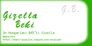 gizella beki business card